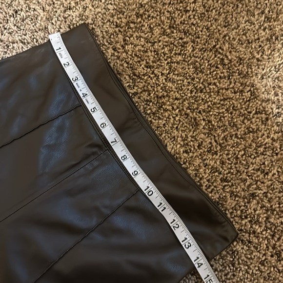 Zara Faux Leather Pants Flare Size Small Brown - Picture 2 of 9